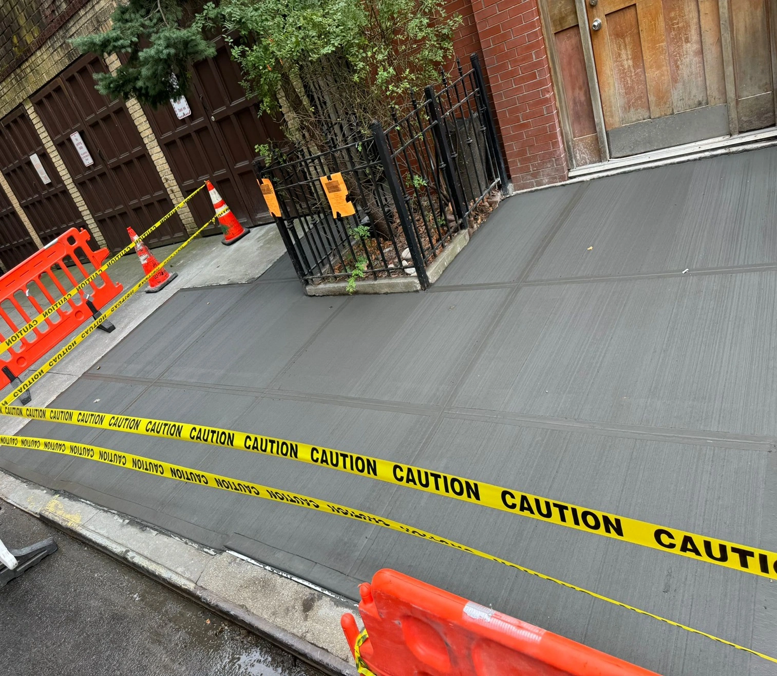 DOT violation removed from a sidewalk in Queens