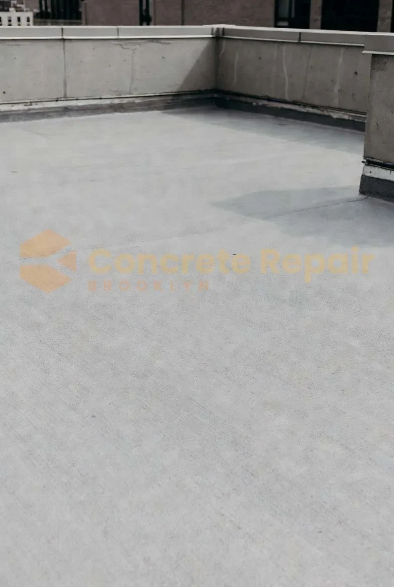 Freshly Poured concrete sidewalk section with caution tape around it.